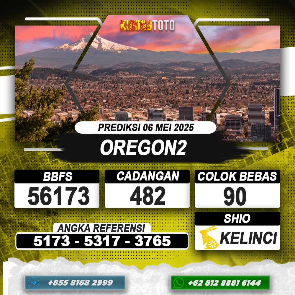 PREDIKSI OREGON2 06 MEI 2025 | PREDIKSI TOGEL KUNINGTOTO