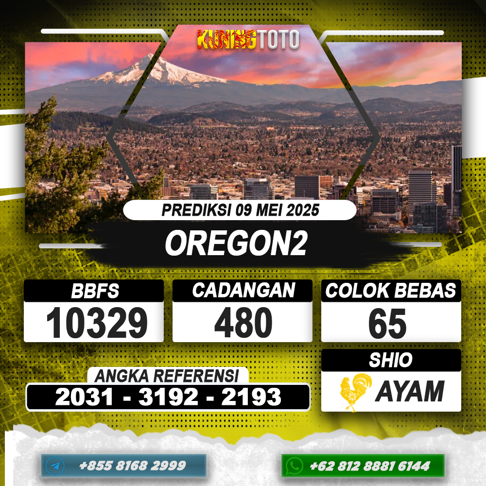 PREDIKSI OREGON2 09 MEI 2025 | PREDIKSI TOGEL KUNINGTOTO