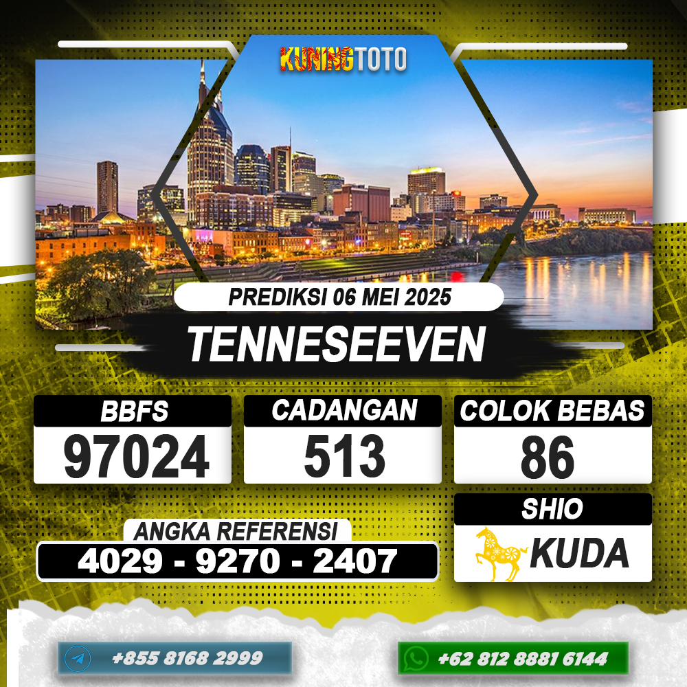 PREDIKSI TENNESEEVEN 06 MEI 2025 | PREDIKSI TOGEL KUNINGTOTO