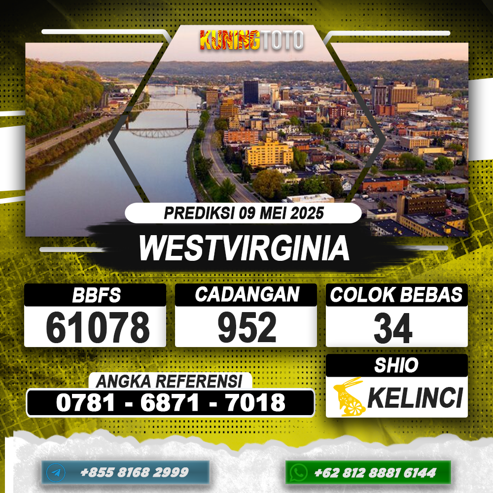 PREDIKSI WESTVIRGINIA 09 MEI 2025 | PREDIKSI TOGEL KUNINGTOTO