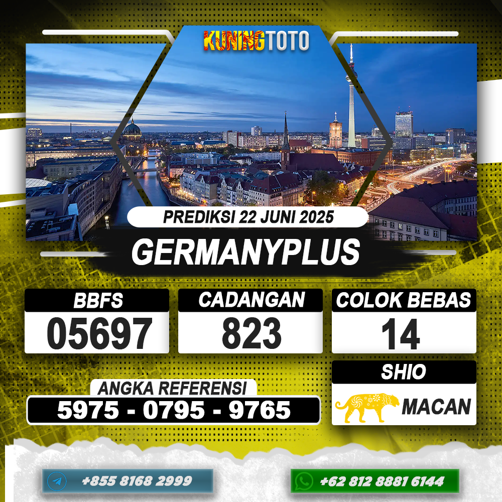 PREDIKSI GERMANYPLUS 22 JUNI 2025 | PREDIKSI TOGEL KUNINGTOTO