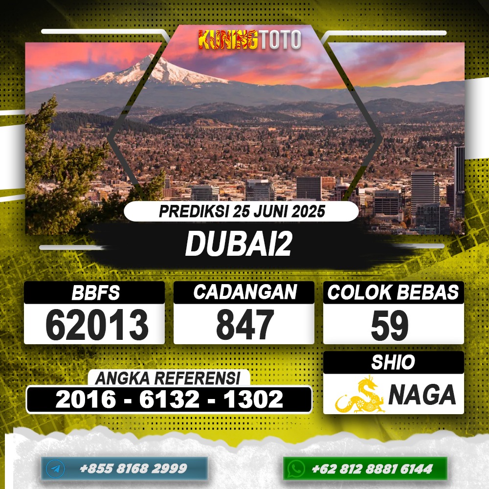 PREDIKSI DUBAI2 25 JUNI 2025 | PREDIKSI TOGEL KUNINGTOTO