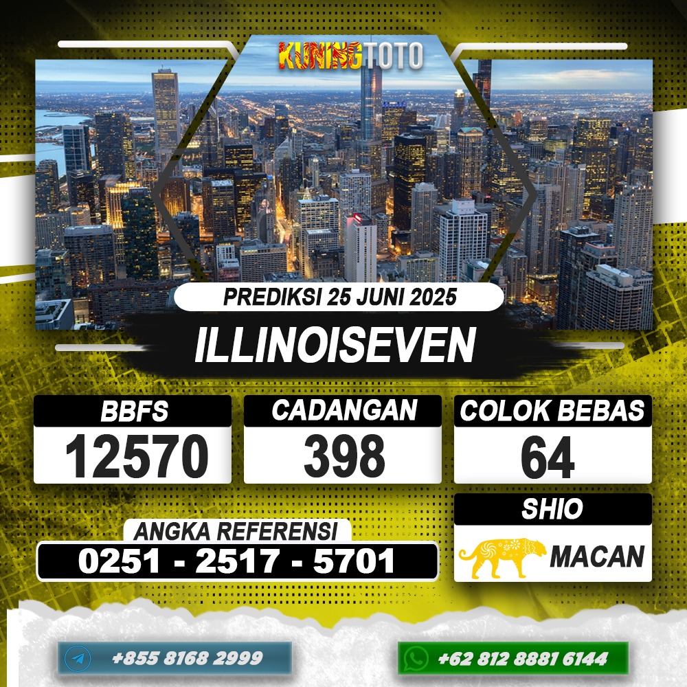 PREDIKSI ILLINOISEVEN 25 JUNI 2025 | PREDIKSI TOGEL KUNINGTOTO