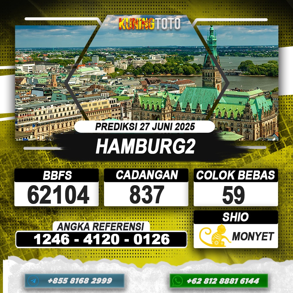 PREDIKSI HAMBURG2 27 JUNI 2025 | PREDIKSI TOGEL KUNINGTOTO