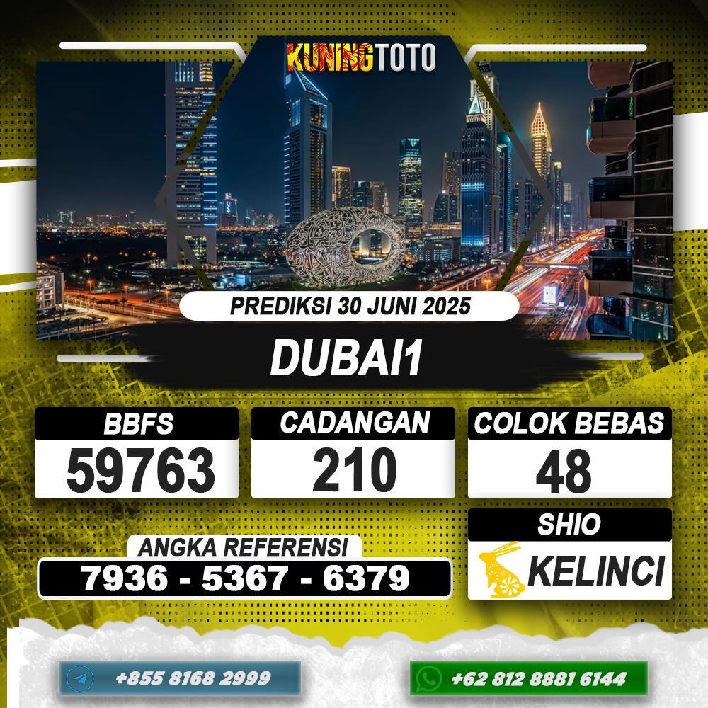 PREDIKSI DUBAI 1 30 JUNI 2025 | PREDIKSI TOGEL KUNINGTOTO