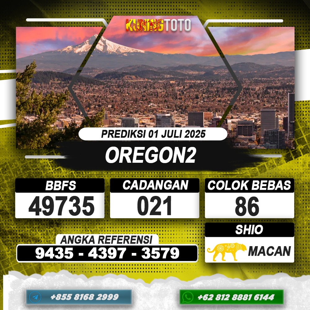 PREDIKSI OREGON2 01 JULI 2025 | PREDIKSI TOGEL KUNINGTOTO