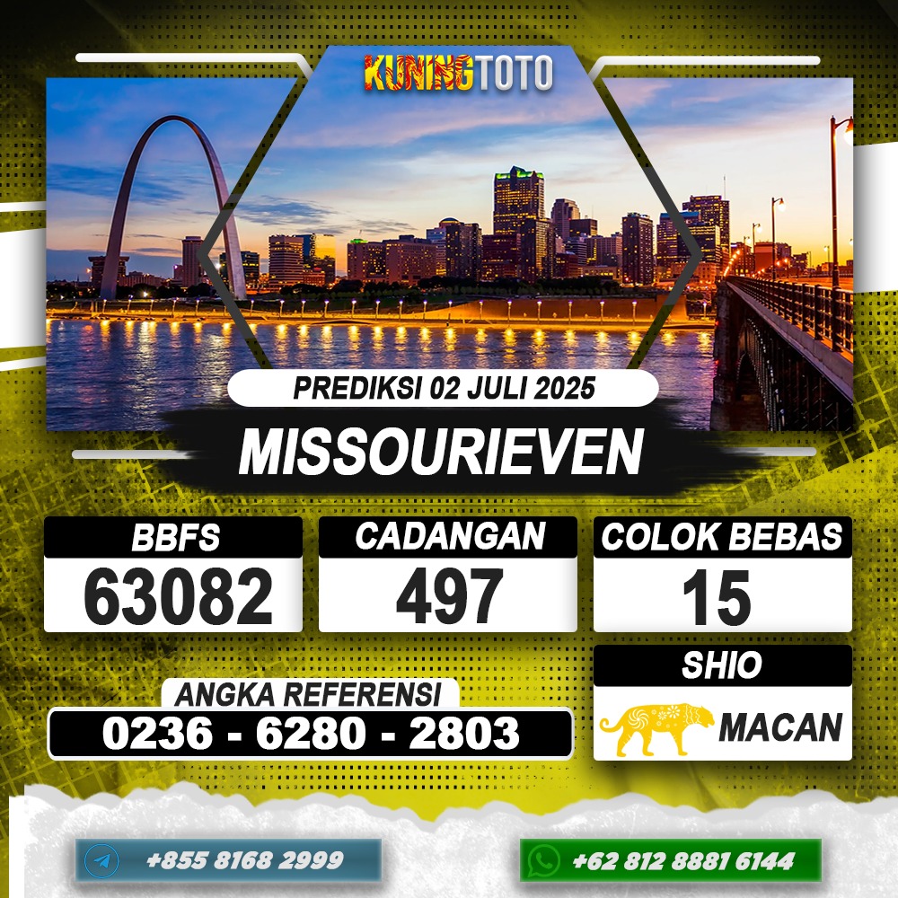 PREDIKSI MISSOURIEVEN 02 JULI 2025 | PREDIKSI TOGEL KUNINGTOTO