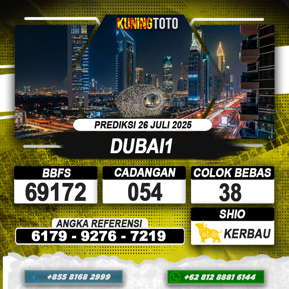 PREDIKSI DUBAI 1 26 JULI 2025 | PREDIKSI TOGEL KUNINGTOTO