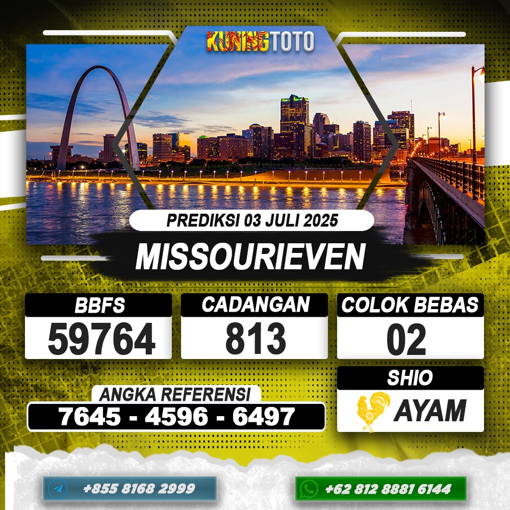 PREDIKSI MISSOURIEVEN 03 JULI 2025 | PREDIKSI TOGEL KUNINGTOTO