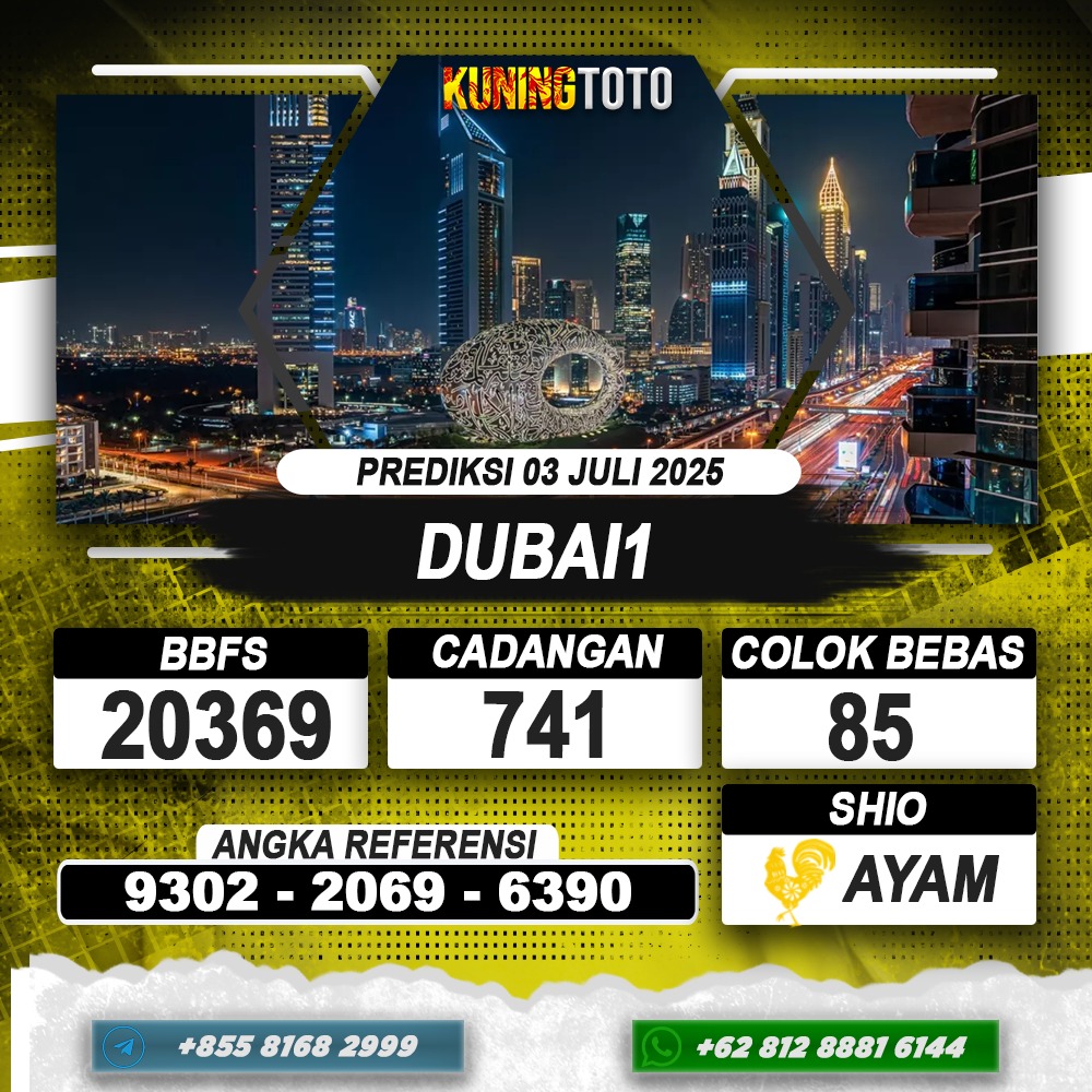 PREDIKSI DUBAI 1 03 JULI 2025 | PREDIKSI TOGEL KUNINGTOTO