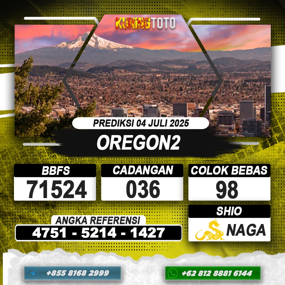 PREDIKSI OREGON2 04 JULI 2025 | PREDIKSI TOGEL KUNINGTOTO