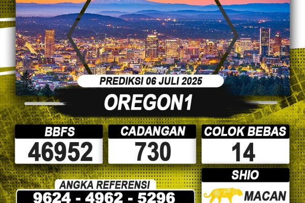 PREDIKSI OREGON1 06 JULI 2025 | PREDIKSI TOGEL KUNINGTOTO