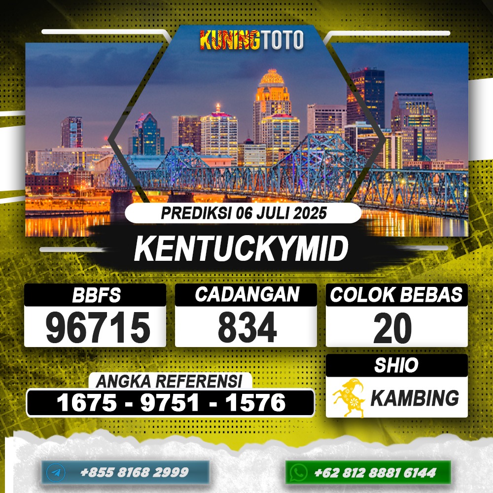 PREDIKSI KENTUCKYMID 06 JULI 2025 | PREDIKSI TOGEL KUNINGTOTO