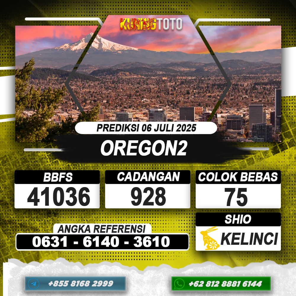 PREDIKSI OREGON2 06 JULI 2025 | PREDIKSI TOGEL KUNINGTOTO