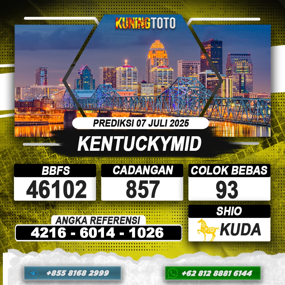 PREDIKSI KENTUCKYMID 07 JULI 2025 | PREDIKSI TOGEL KUNINGTOTO
