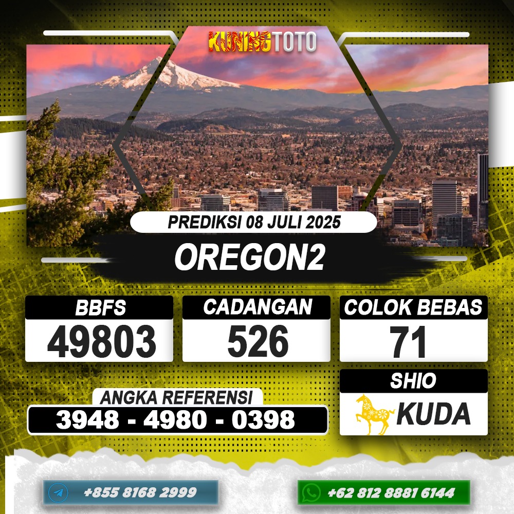 PREDIKSI OREGON2 08 JULI 2025 | PREDIKSI TOGEL KUNINGTOTO
