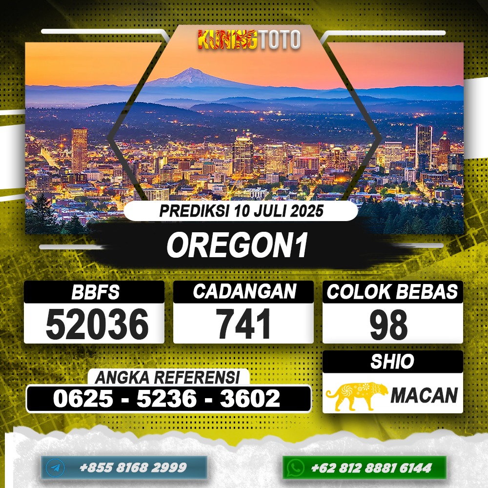 PREDIKSI OREGON1 10 JULI 2025 | PREDIKSI TOGEL KUNINGTOTO