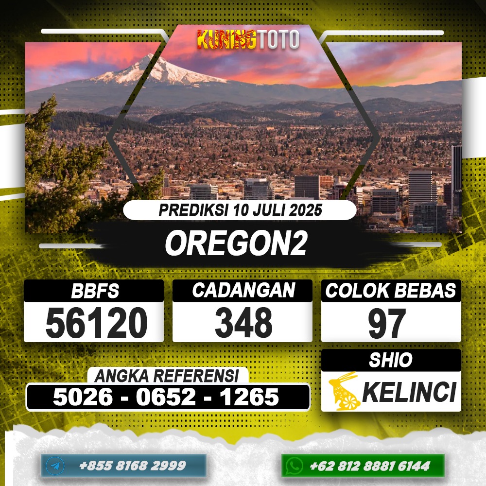 PREDIKSI OREGON2 10 JULI 2025 | PREDIKSI TOGEL KUNINGTOTO
