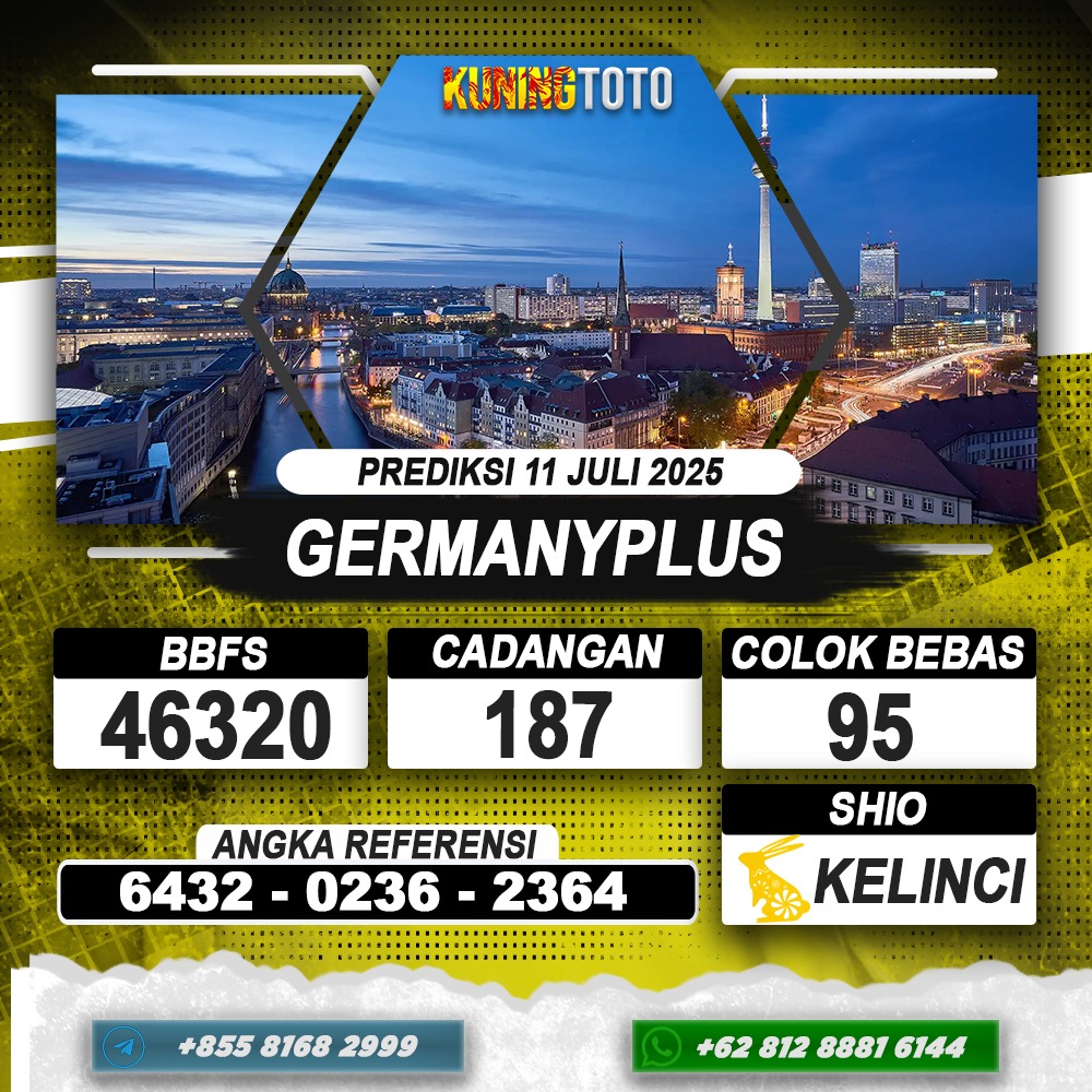 PREDIKSI GERMANYPLUS 11 JULI 2025 | PREDIKSI TOGEL KUNINGTOTO
