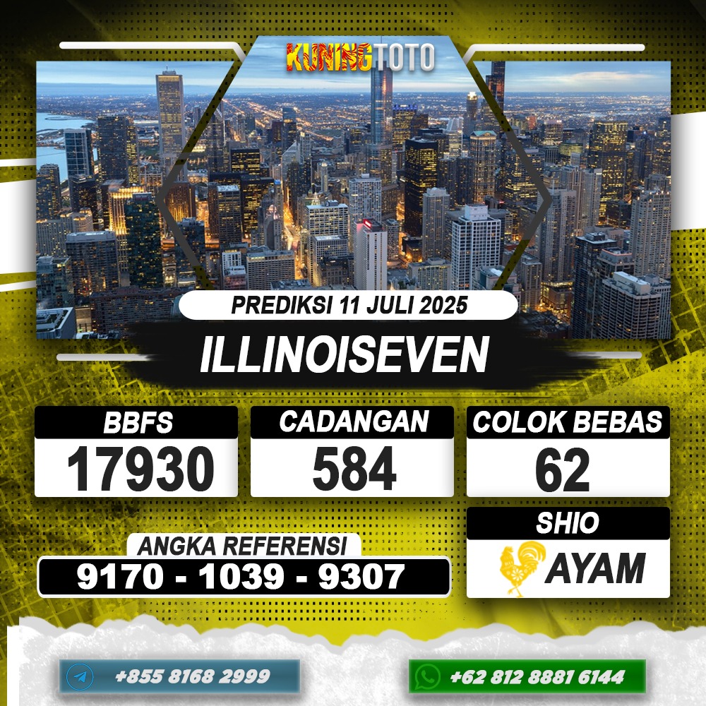 PREDIKSI ILLINOISEVEN 11 JULI 2025 | PREDIKSI TOGEL KUNINGTOTO