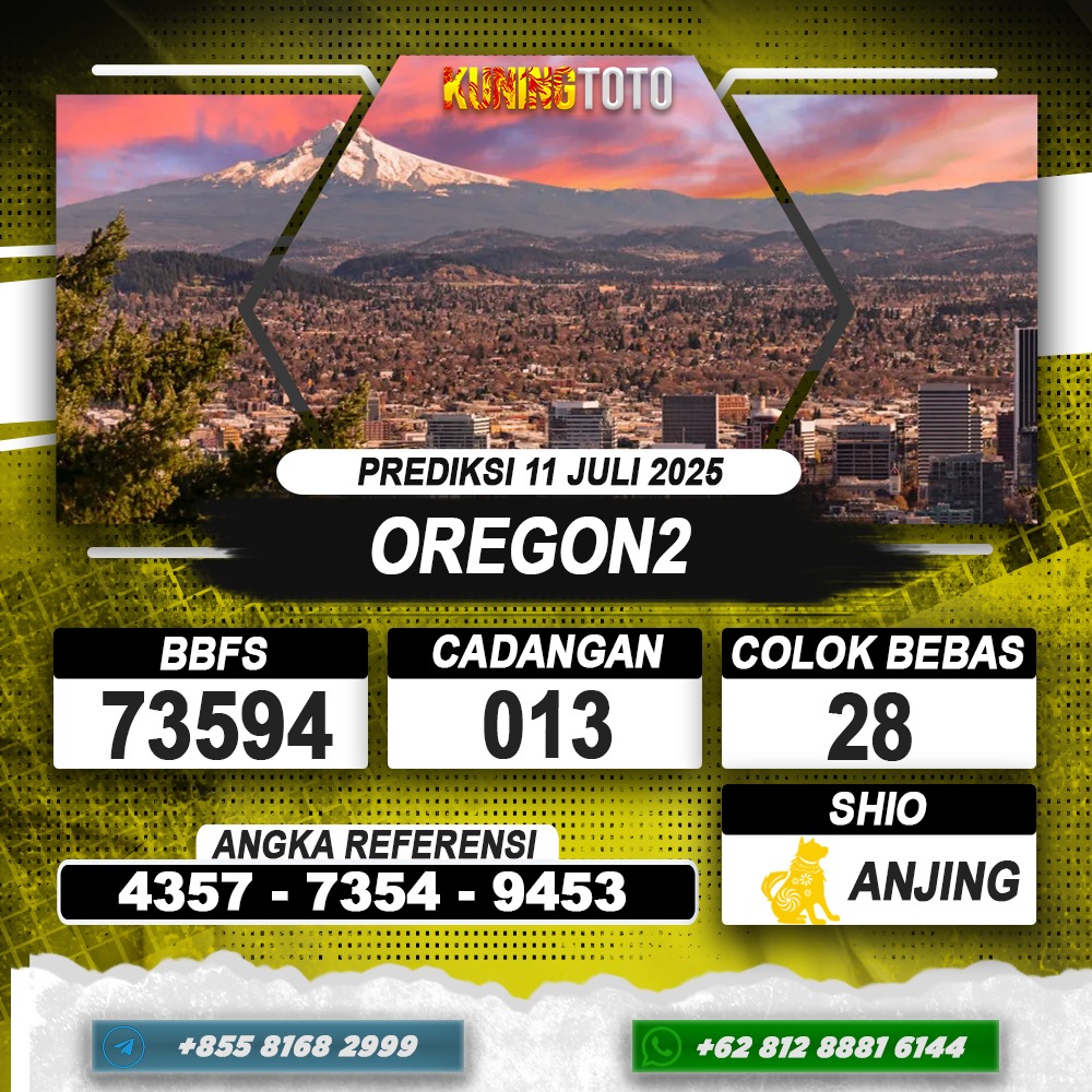 PREDIKSI OREGON2 11 JULI 2025 | PREDIKSI TOGEL KUNINGTOTO
