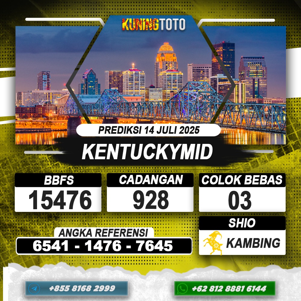 PREDIKSI KENTUCKYMID 14 JULI 2025 | PREDIKSI TOGEL KUNINGTOTO