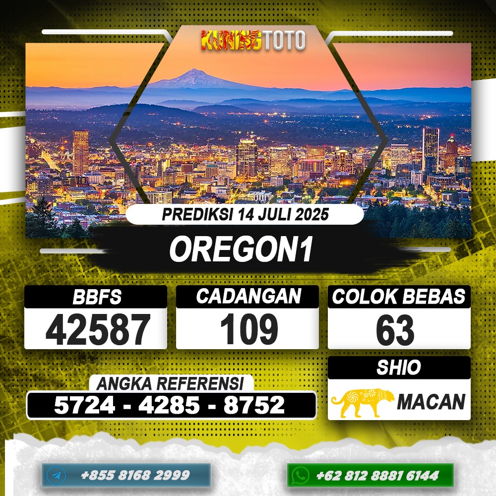 PREDIKSI OREGON1 14 JULI 2025 | PREDIKSI TOGEL KUNINGTOTO