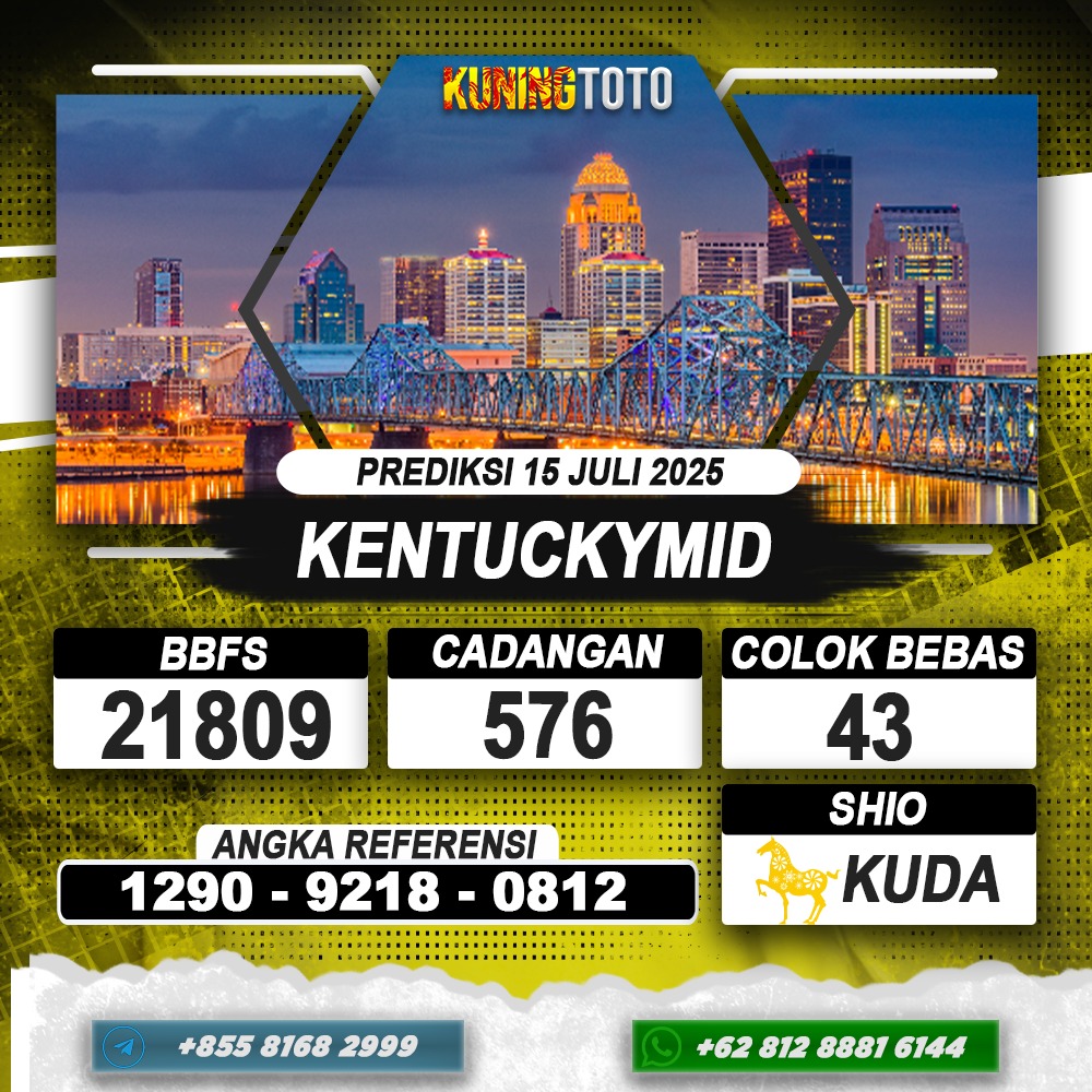 PREDIKSI KENTUCKYMID 15 JULI 2025 | PREDIKSI TOGEL KUNINGTOTO