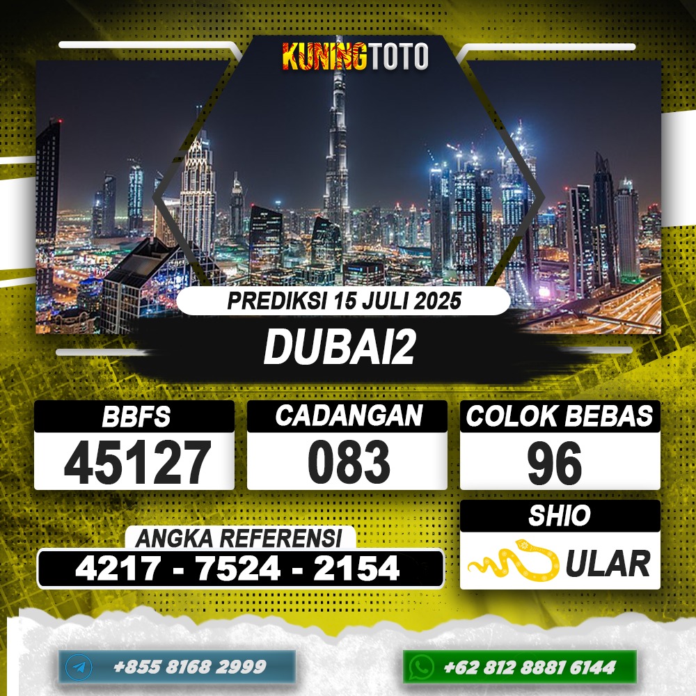 PREDIKSI DUBAI2 15 JULI 2025 | PREDIKSI TOGEL KUNINGTOTO