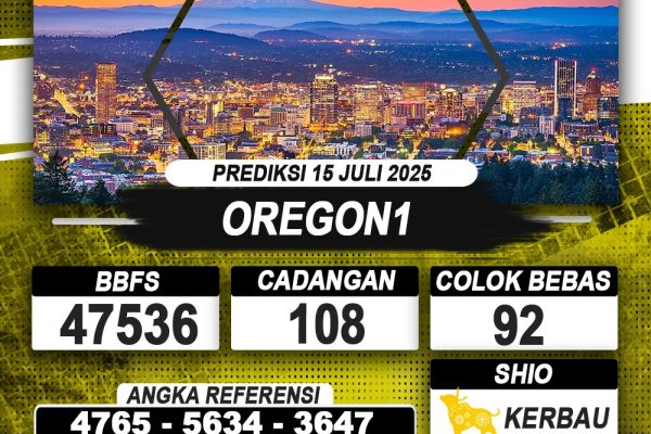 PREDIKSI OREGON1 15 JULI 2025 | PREDIKSI TOGEL KUNINGTOTO