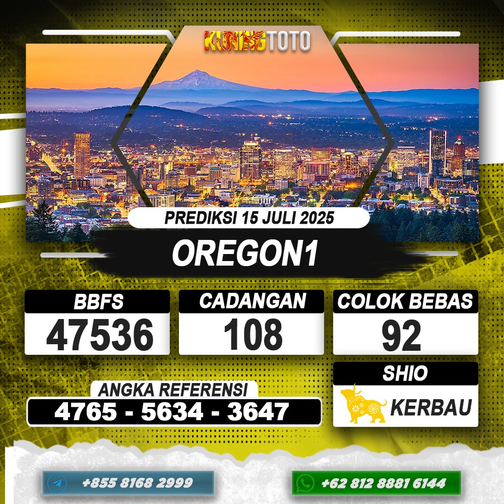PREDIKSI OREGON1 15 JULI 2025 | PREDIKSI TOGEL KUNINGTOTO