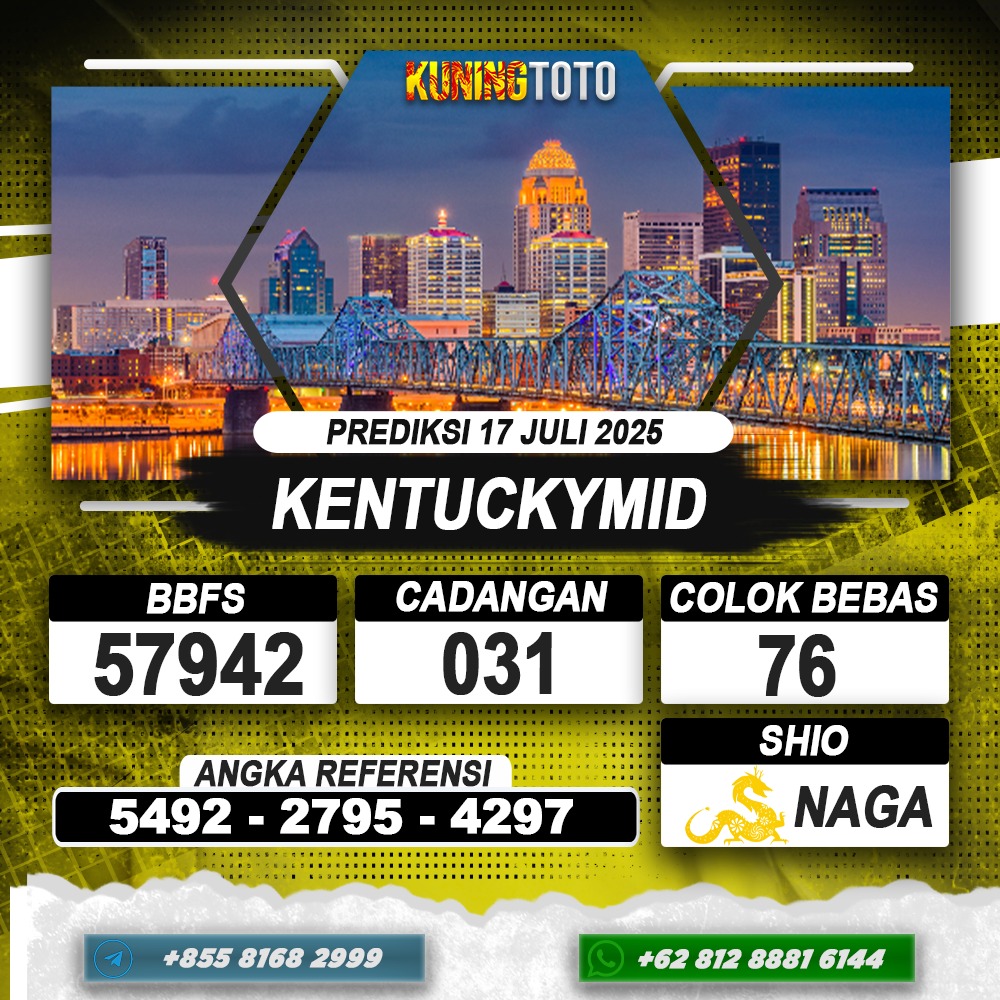 PREDIKSI KENTUCKYMID 17 JULI 2025 | PREDIKSI TOGEL KUNINGTOTO