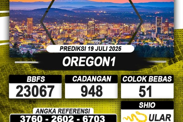 PREDIKSI OREGON1 19 JULI 2025 | PREDIKSI TOGEL KUNINGTOTO