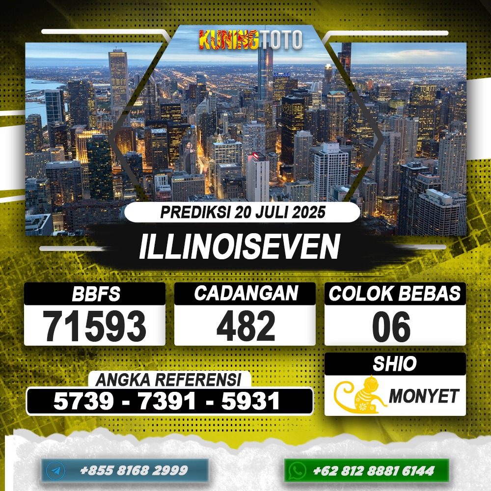 PREDIKSI ILLINOISEVEN 20 JULI 2025 | PREDIKSI TOGEL KUNINGTOTO
