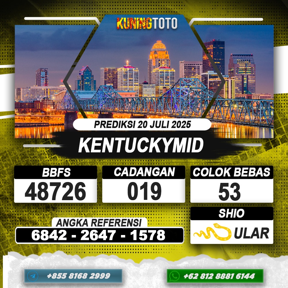 PREDIKSI KENTUCKYMID 20 JULI 2025 | PREDIKSI TOGEL KUNINGTOTO