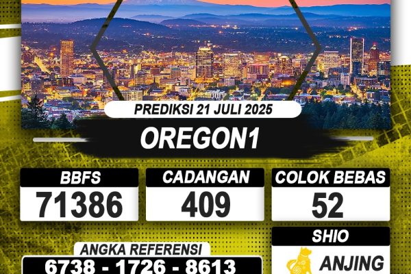 PREDIKSI OREGON1 21 JULI 2025 | PREDIKSI TOGEL KUNINGTOTO
