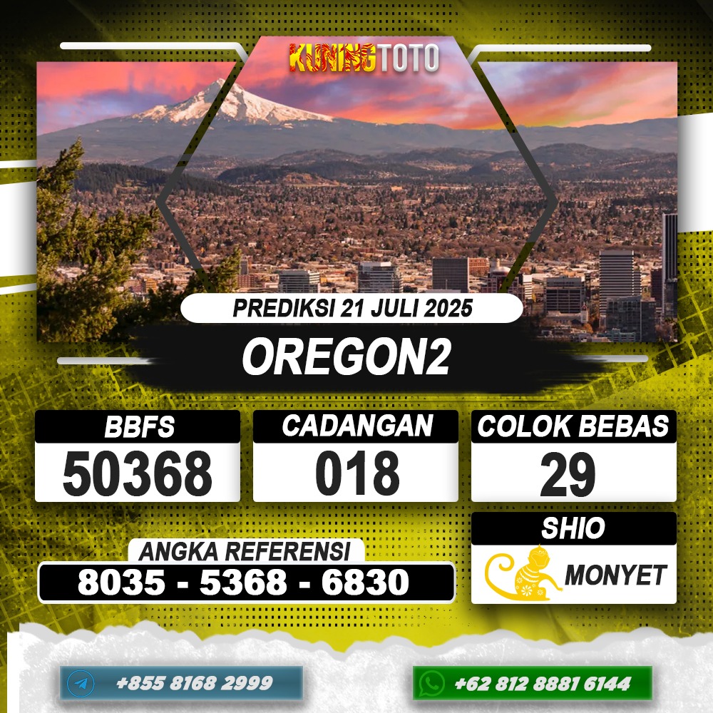 PREDIKSI OREGON2 21 JULI 2025 | PREDIKSI TOGEL KUNINGTOTO