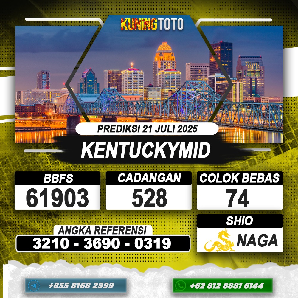 PREDIKSI KENTUCKYMID 21 JULI 2025 | PREDIKSI TOGEL KUNINGTOTO