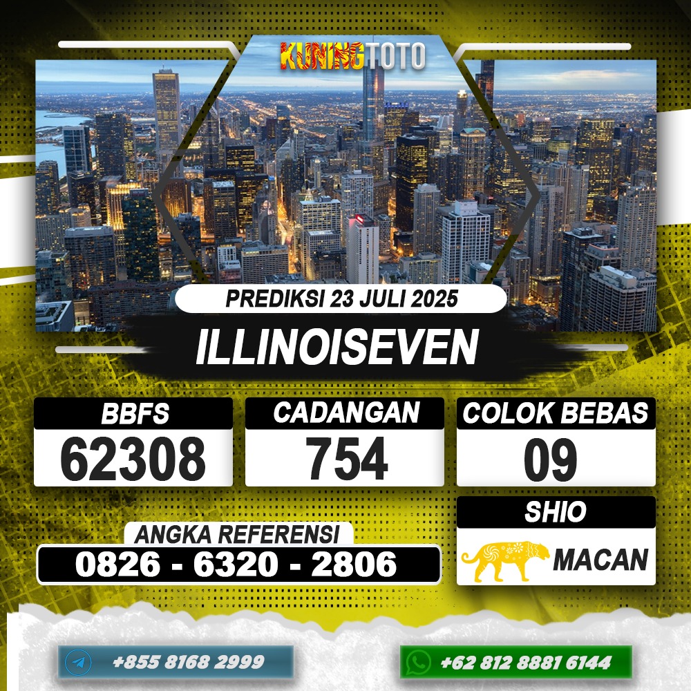 PREDIKSI ILLINOISEVEN 23 JULI 2025 | PREDIKSI TOGEL KUNINGTOTO