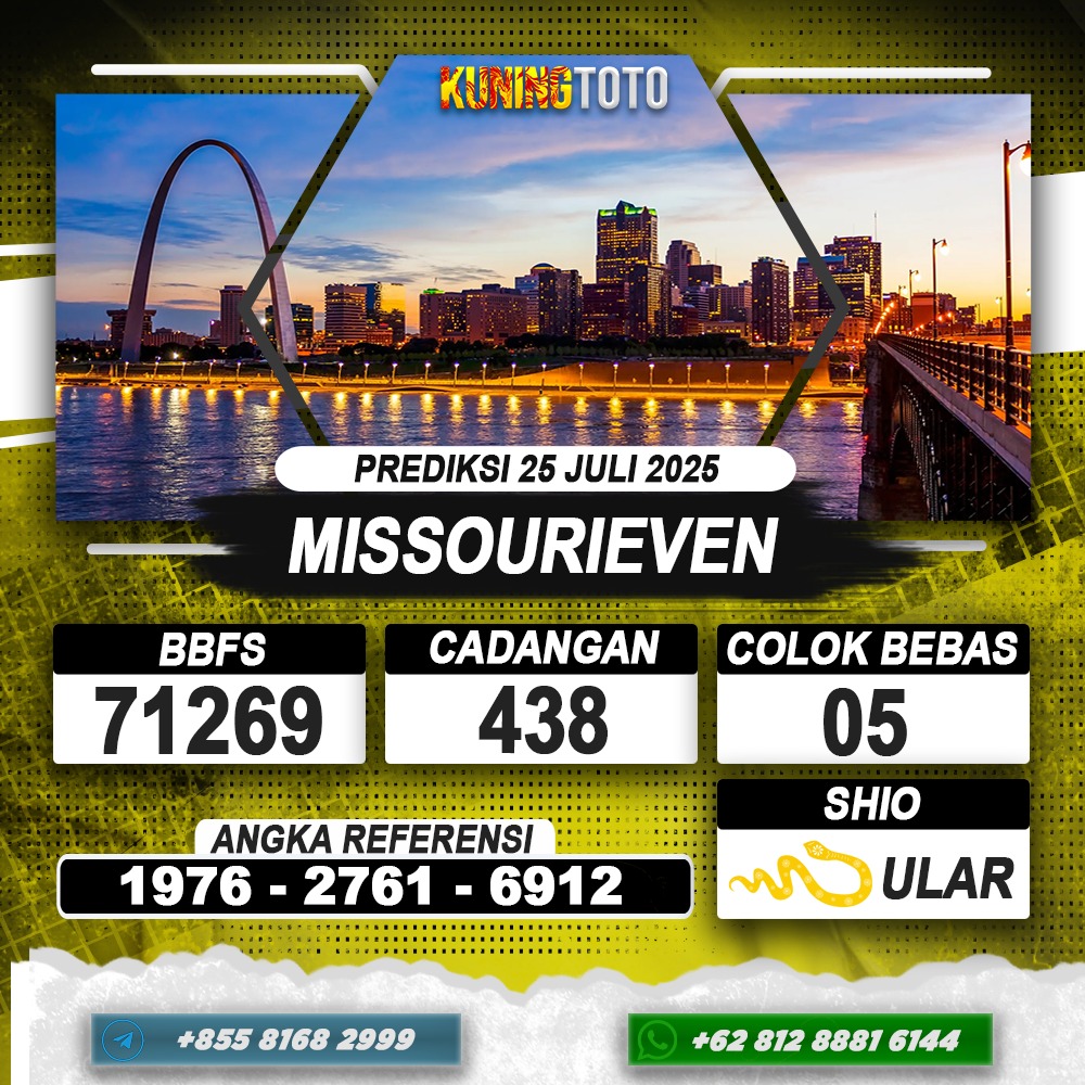 PREDIKSI MISSOURIEVEN 25 JULI 2025 | PREDIKSI TOGEL KUNINGTOTO