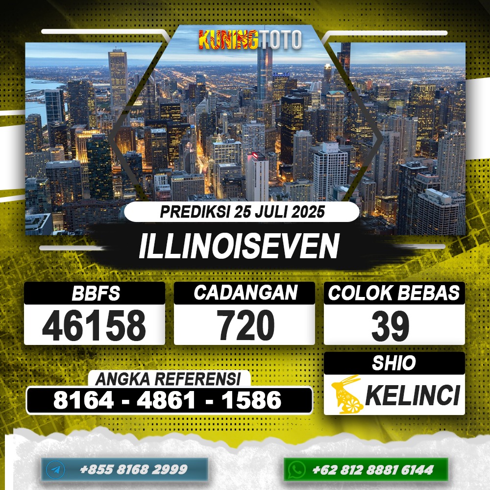 PREDIKSI ILLINOISEVEN 25 JULI 2025 | PREDIKSI TOGEL KUNINGTOTO