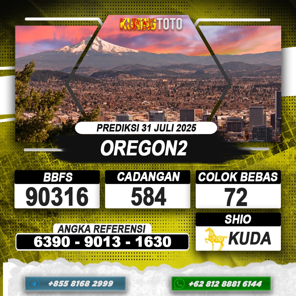 PREDIKSI OREGON2 31 JULI 2025 | PREDIKSI TOGEL KUNINGTOTO