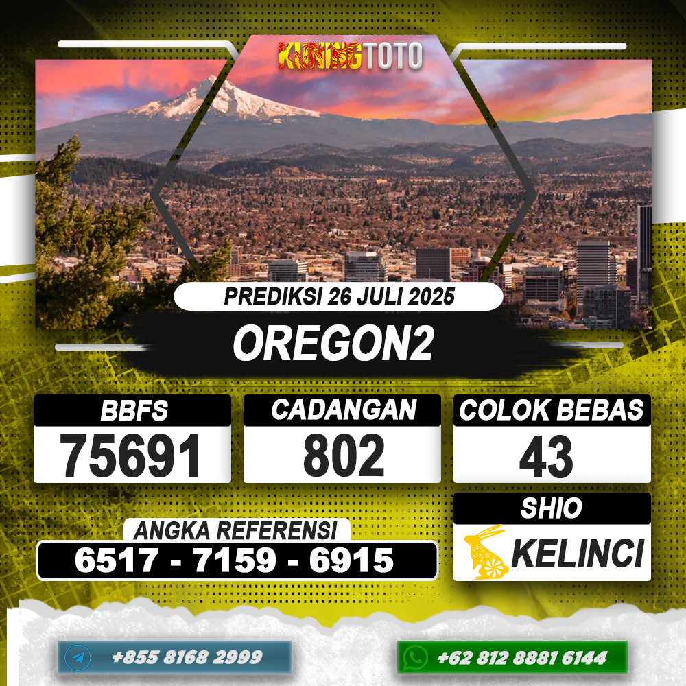 PREDIKSI OREGON2 26 JULI 2025 | PREDIKSI TOGEL KUNINGTOTO