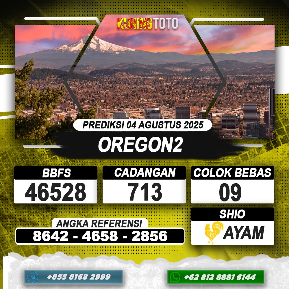 PREDIKSI OREGON2 04 AGUSTUS 2025 | PREDIKSI TOGEL KUNINGTOTO