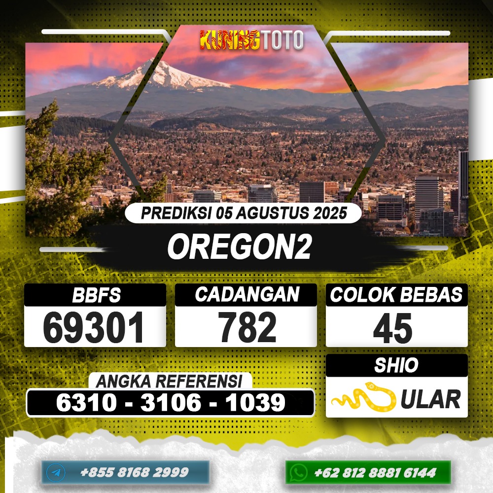 PREDIKSI OREGON2 05 AGUSTUS 2025 | PREDIKSI TOGEL KUNINGTOTO