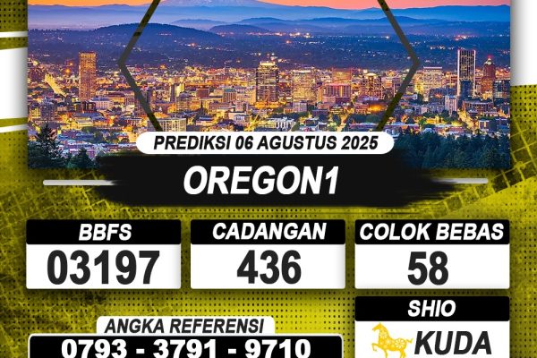 PREDIKSI OREGON1 06 AGUSTUS 2025 | PREDIKSI TOGEL KUNINGTOTO