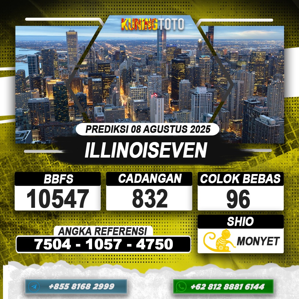 PREDIKSI ILLINOISEVEN 08 AGUSTUS 2025 | PREDIKSI TOGEL KUNINGTOTO