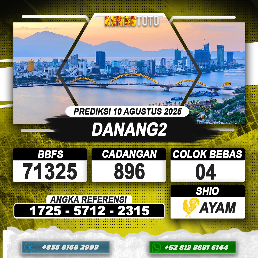 PREDIKSI DANANG2 10 AGUSTUS 2025 | PREDIKSI TOGEL KUNINGTOTO