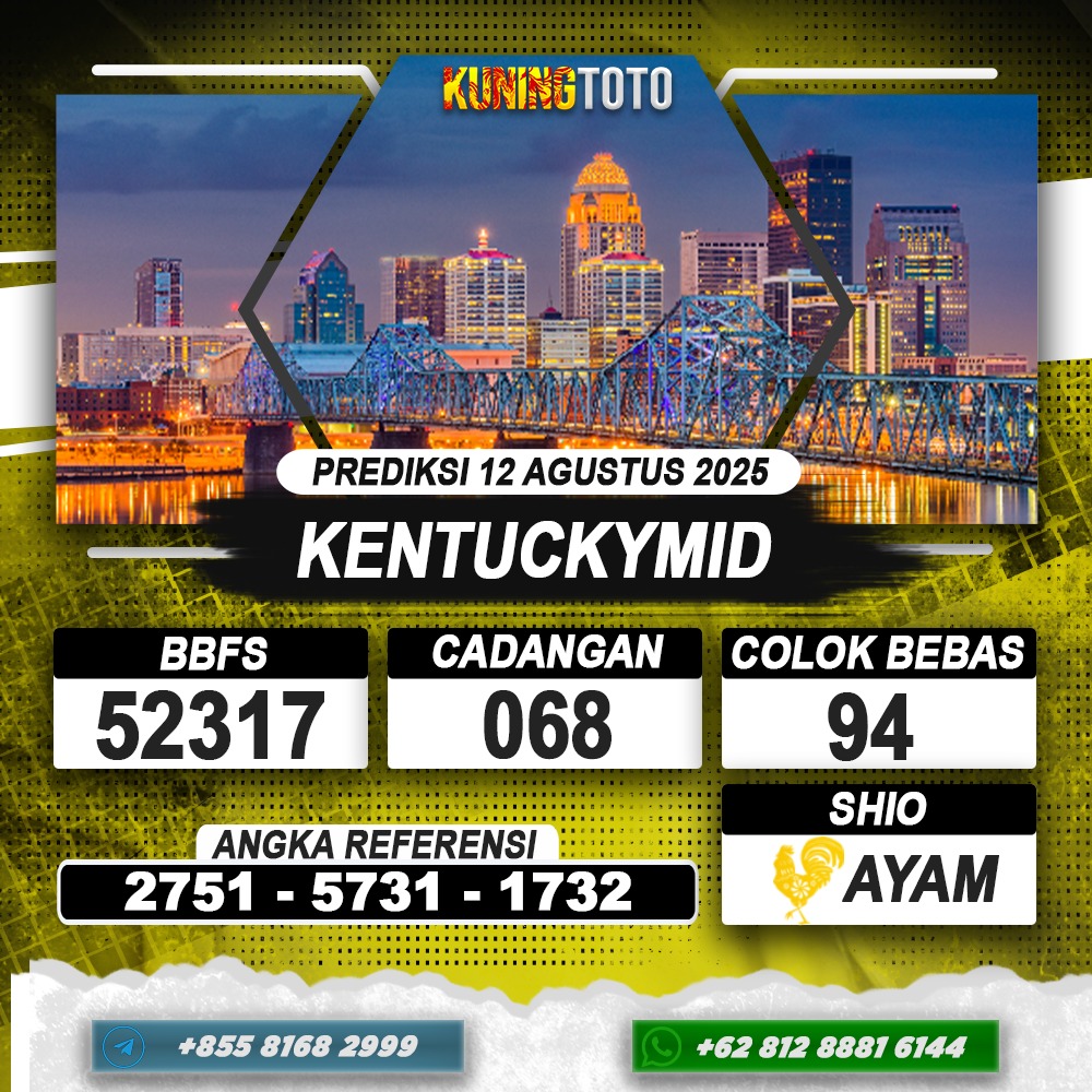 PREDIKSI KENTUCKYMID 12 AGUSTUS 2025 | PREDIKSI TOGEL KUNINGTOTO