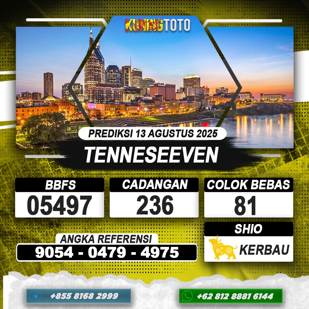 PREDIKSI TENNESEEVEN 13 AGUSTUS 2025 | PREDIKSI TOGEL KUNINGTOTO